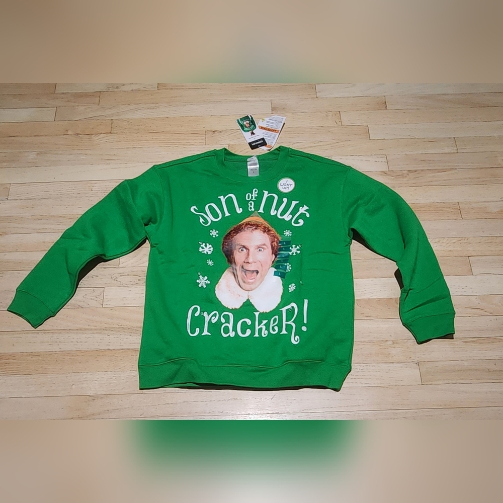 ELF 'Son of a Nutcracker' Crewneck Sweater With Lights
